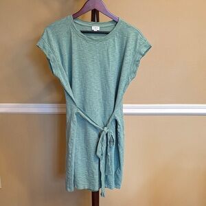 LOFT Seafoam Green T-Shirt Dress with Belt